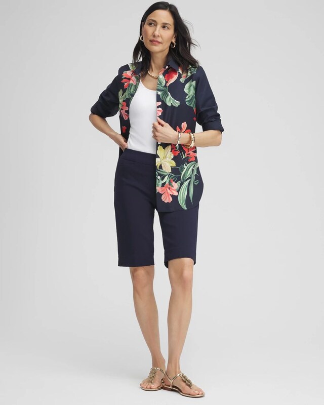 No Iron Stretch Floral Shirt - image 2